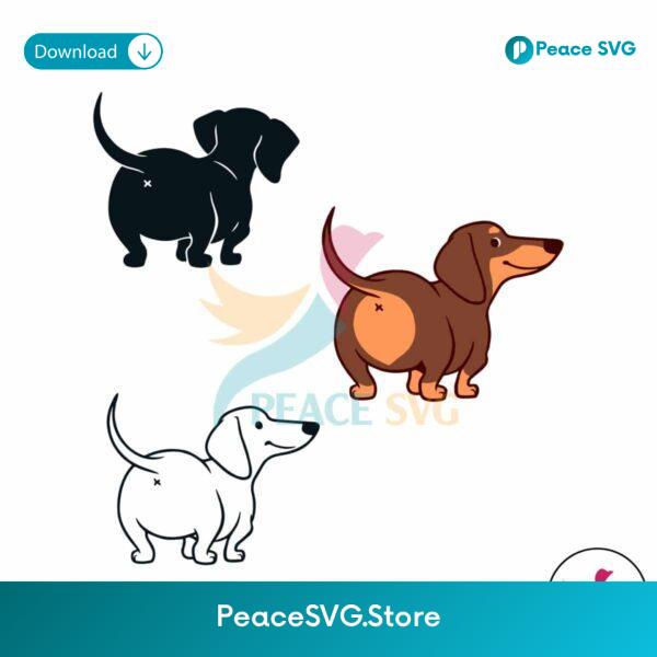 Cute Dachshund Dog Cartoon Bundle Svg Craft Files