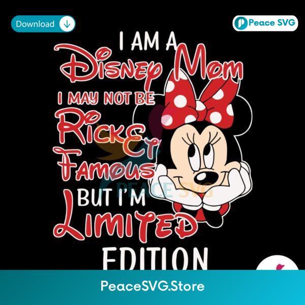 Cute Im A Disney Mom Minnie Mouse Svg Printable Design