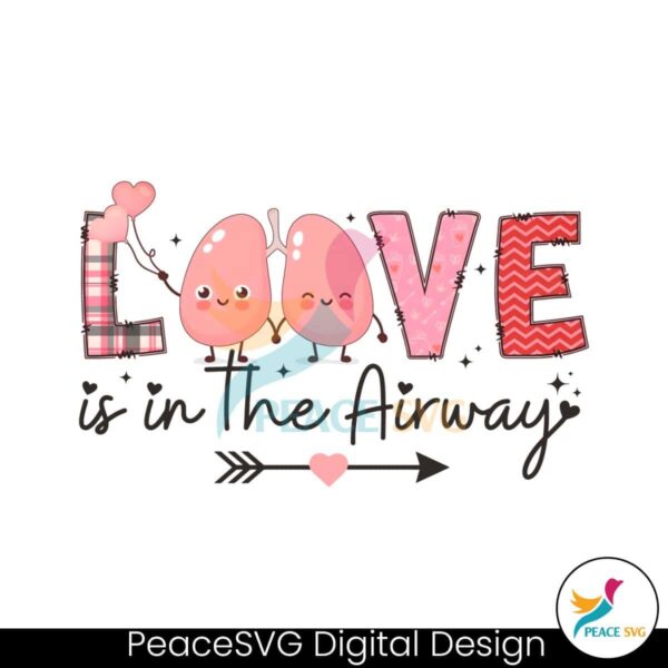 Cute Love Is In The Airways Png Digital Download