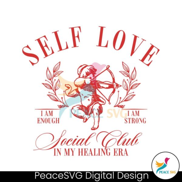 Cute Self Love Cupid Social Club Svg Printable Design