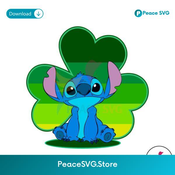 Cute St Patricks Day Stitch Shamrock Svg Printable Design