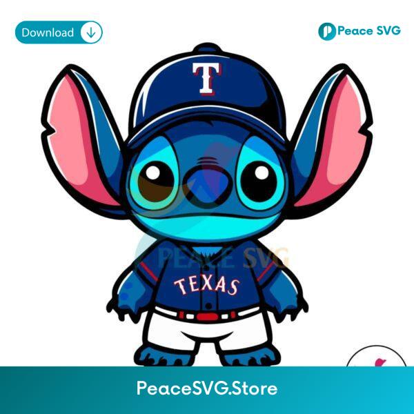 Cute Stitch Texas Rangers Baseball Team Svg Cricut Ready File