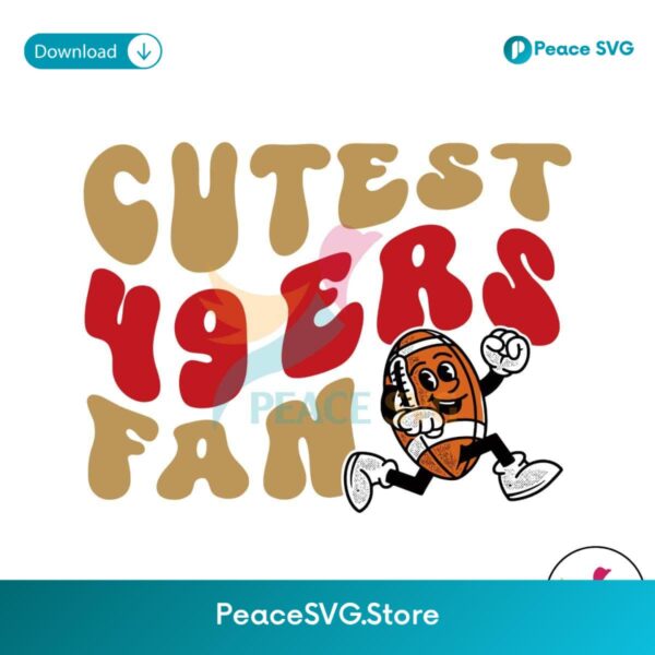 Cutest 49ers Fan Football Svg Clipart