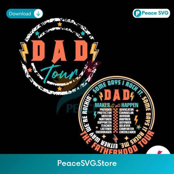 Dad Tour Sometimes I Rock It The Fatherhood Tour Svg For Vinyl Cutting