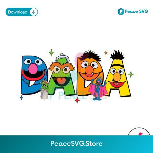 Dada Sesame Street Characters Svg For Silhouette