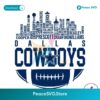 Dallas Cowboys Skyline Football Names Svg Digital Download