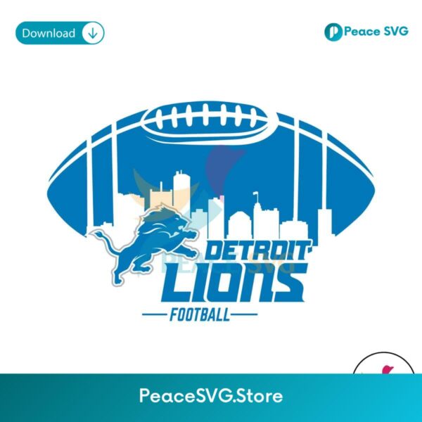 Detroit Lions Football Svg Clipart