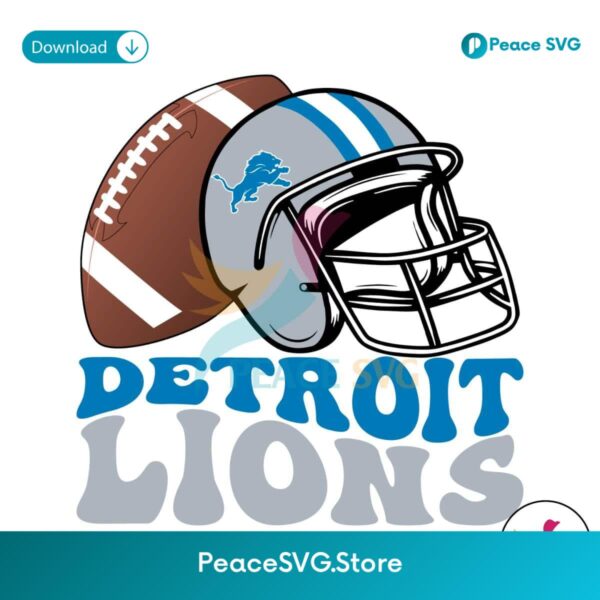 Detroit Lions Helmet Football Svg Cricut Ready File