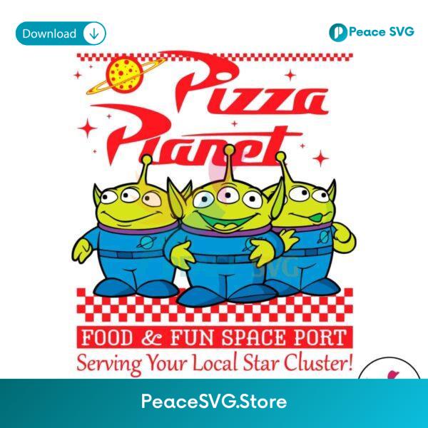 Disney Alien Pizza Planet Food And Fun Space Port Svg Vector File