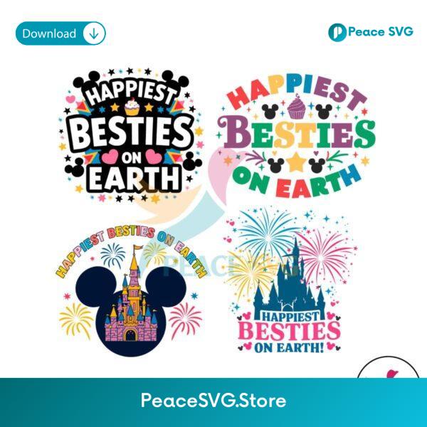 Disney Happiest Besties On Earth Svg For Silhouette