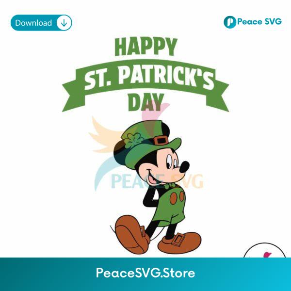 Disney Happy St Patricks Day Mickey Svg Cut File