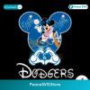 Disney Mickey Loves Los Angeles Dodgers Heart Svg Cut File