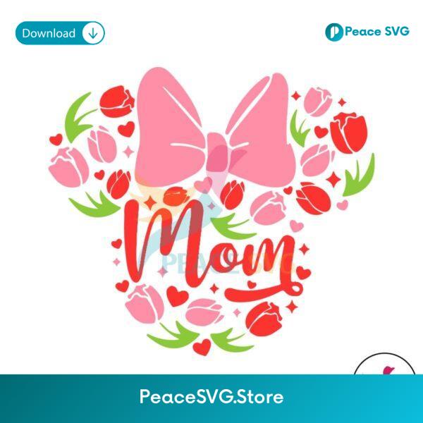 Disney Minnie Ears Mom Floral Svg Digital Download