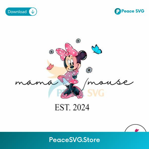 Disney Minnie Mama Mouse Est 2024 Png For Printing