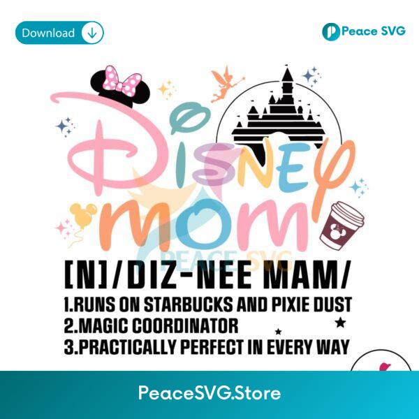 Disney Mom Definition Magic Castle Svg Instant Download