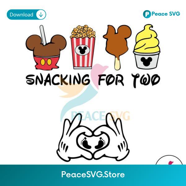 Disney Snacking For Two Pregnancy Announcement Svg Cricut Ready File