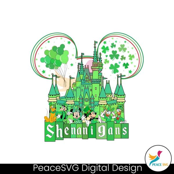 Disney St Patricks Day Shenanigans Castle Png Digital Download