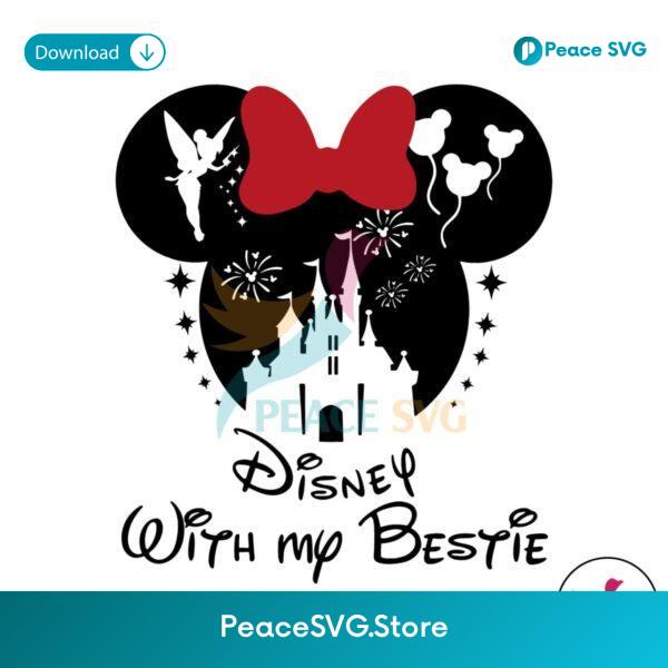 Disney With My Bestie Minnie Head Svg For Silhouette
