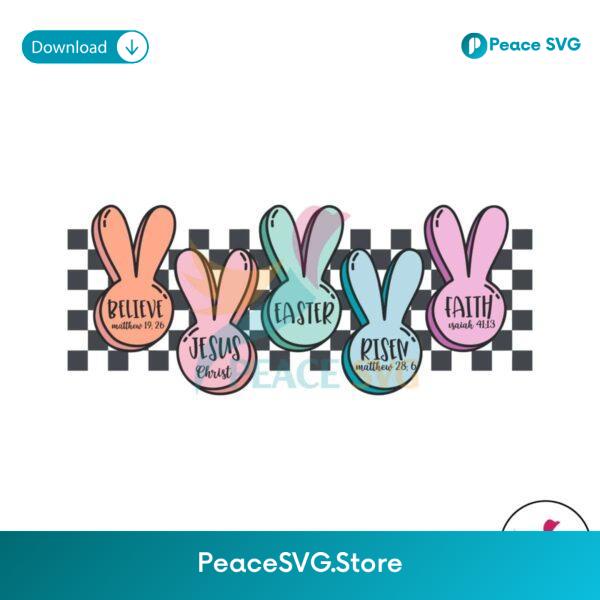 Easter Cute Bunny Candy Believe Matthew Svg Layered File