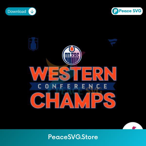 Edmonton Oilers 2024 Western Conference Champions Svg Layered File