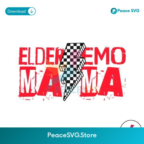 Elder Emo Mama Lightning Bolt Svg Layered File