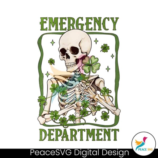 Emergency Department St Patricks Day Skeleton Png For Printing