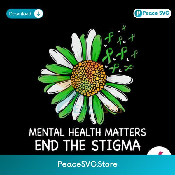 End The Stigma Mental Health Matters Svg Clipart
