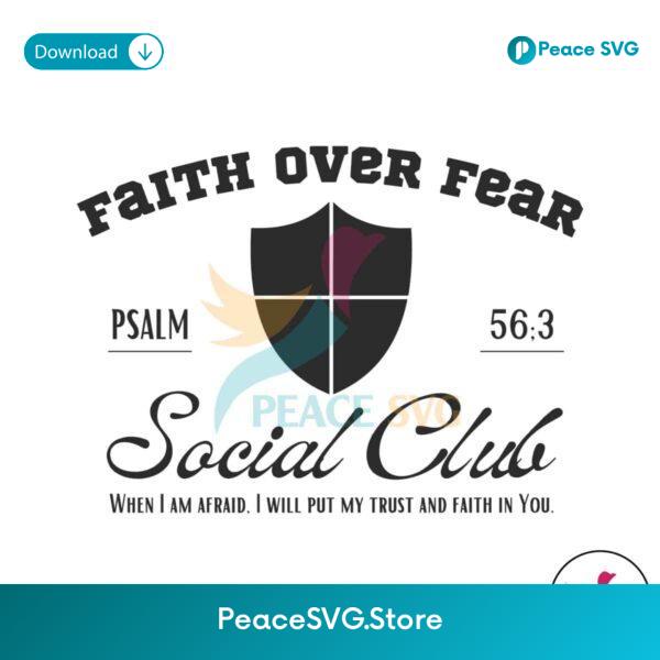 Faith Over Fear Social Club Svg For Vinyl Cutting