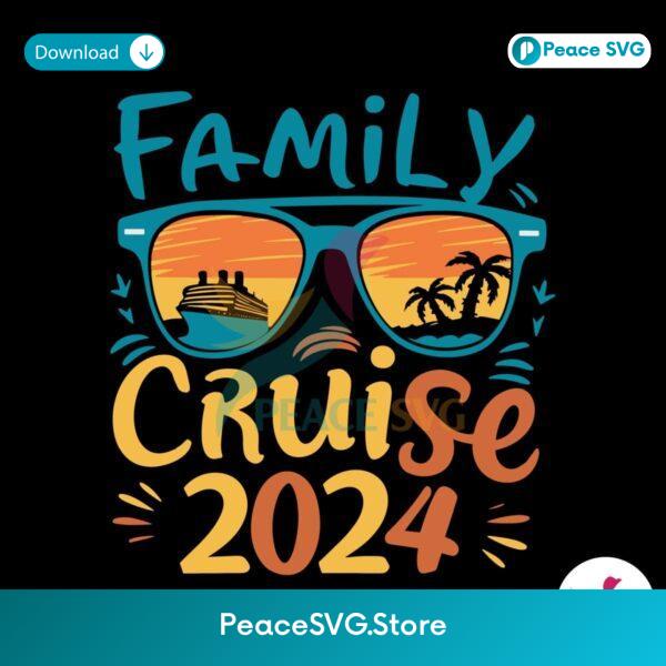 Family Cruise 2024 Glasses Beach Vibes Png For Sublimation