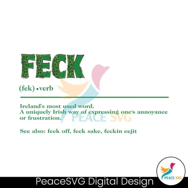 Feck Definition Irish St Patricks Day Svg Vector File