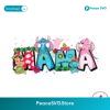 Floral Disney Mama Stitch Friends Png For Sublimation