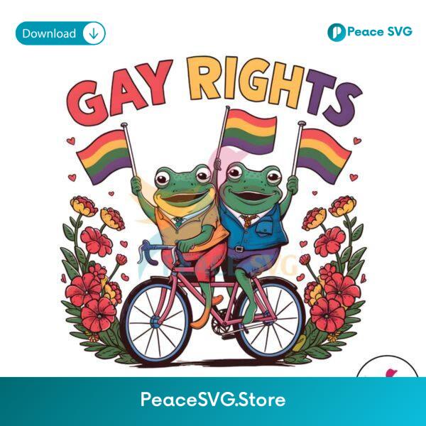 Floral Gay Rights Frogs Lgbt Pride Png Sublimation Design