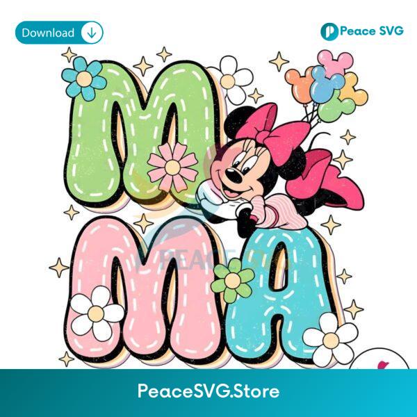 Floral Mama Minnie House Balloon Png Clipart