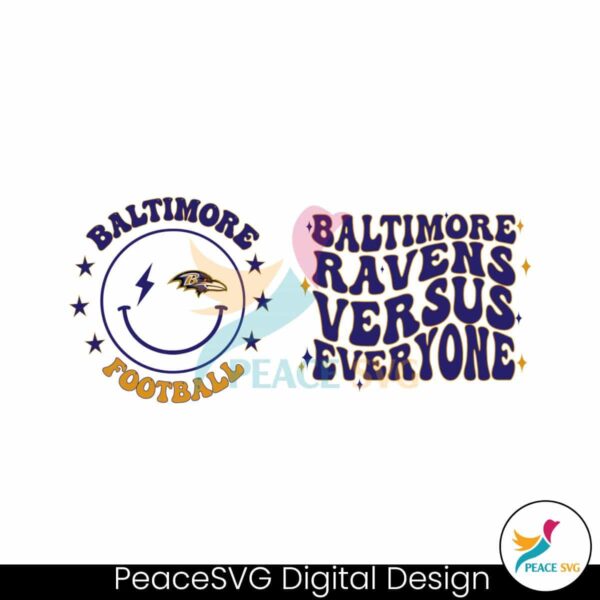 Football Baltimore Ravens Versus Everyone Svg Layered File