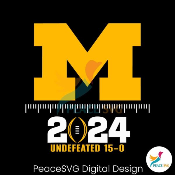 Football Michigan 2024 Undefeated Svg For Silhouette