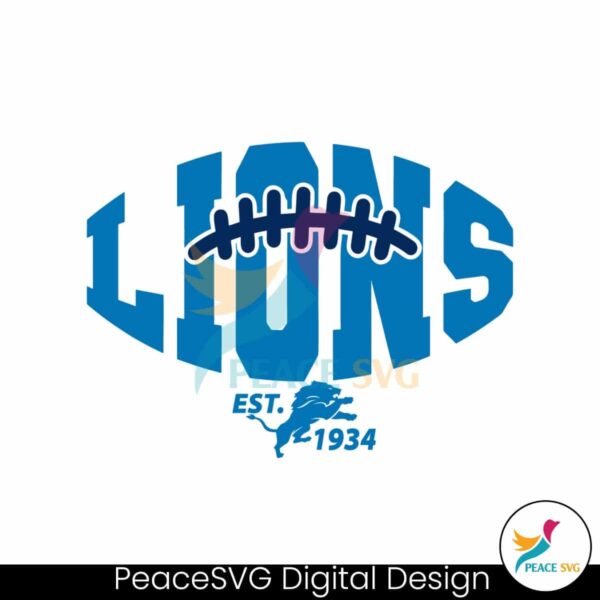 Football Nfl Lions Est 1934 Svg Files For Cricut