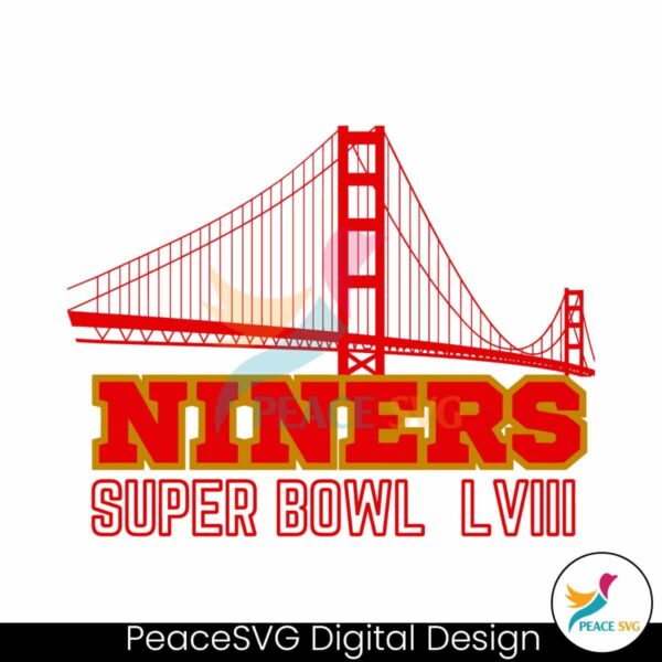 Football Niners Super Bowl Lviii Svg Vector File