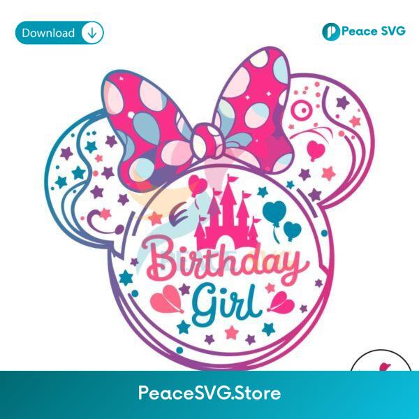 Free Birthday Girl Disney Minnie Mouse Ears Svg Instant Download