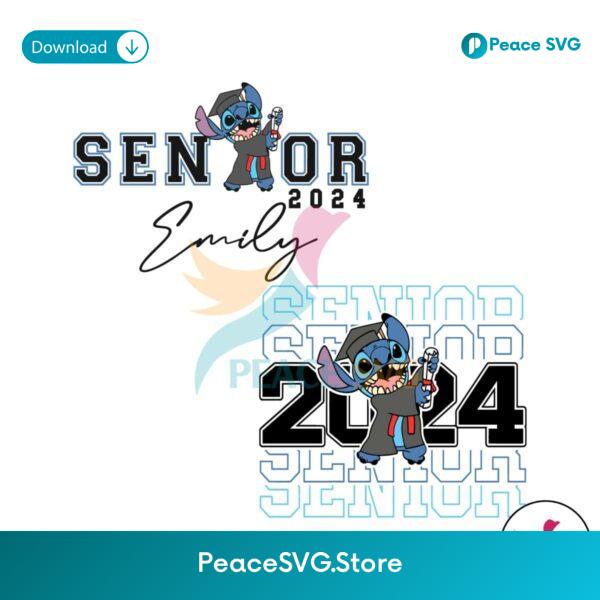 Free Custom Stitch Graduation Senior 2024 Svg Printable Design