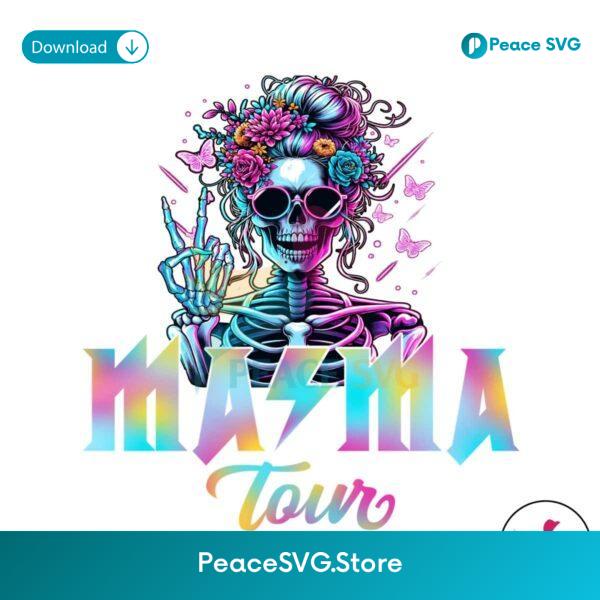 Free Floral Skeleton Mama Tour Png Instant Download