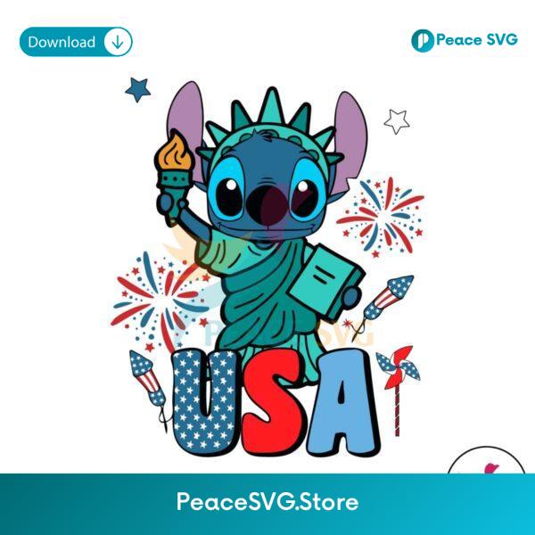 Free Funny Stitch Usa Statue Of Liberty Svg Printable Design
