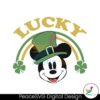 Free Lucky Mickey Disney St Patricks Svg Cricut Ready File