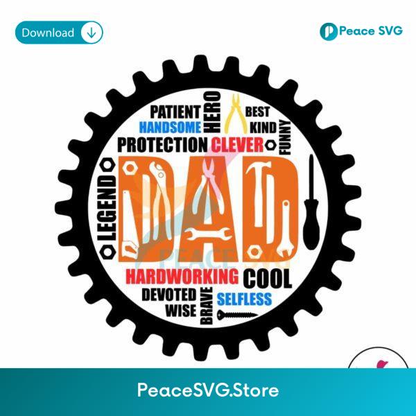 Free Mechanic Dad Hardworking Cool Svg Clipart