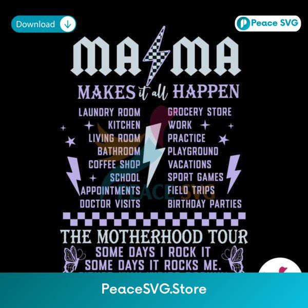 Free Retro Mama Makes It All Happen Png Sublimation Design