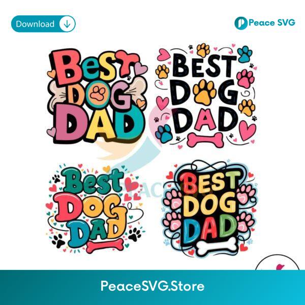 Funny Best Dog Dad Svg Printable Design