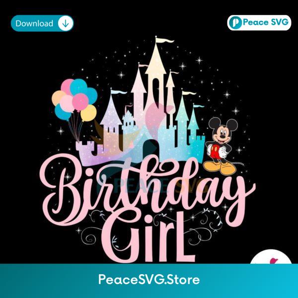 Funny Birthday Girl Mickey Castle Png Clipart