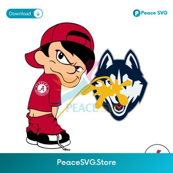 Funny Boy Alabama Crimson Tide Piss On Uconn Huskies Svg Vector File