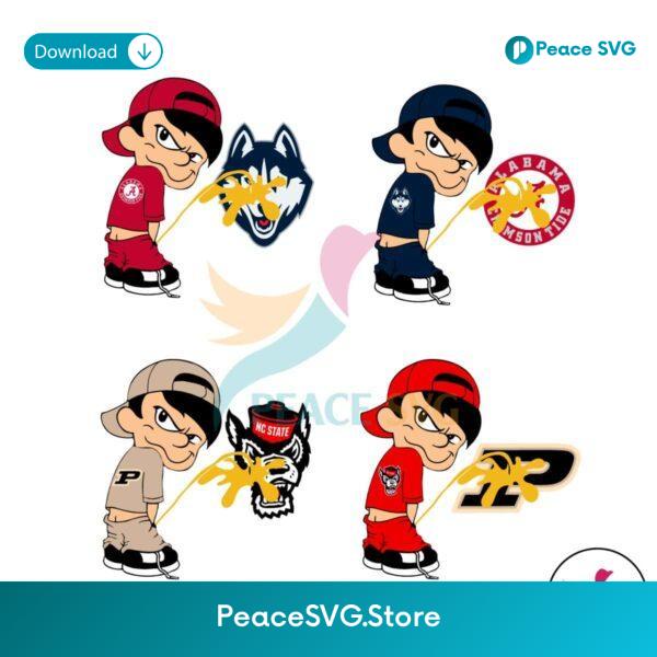 Funny Boy Piss On Ncaa Team Svg Printable Design