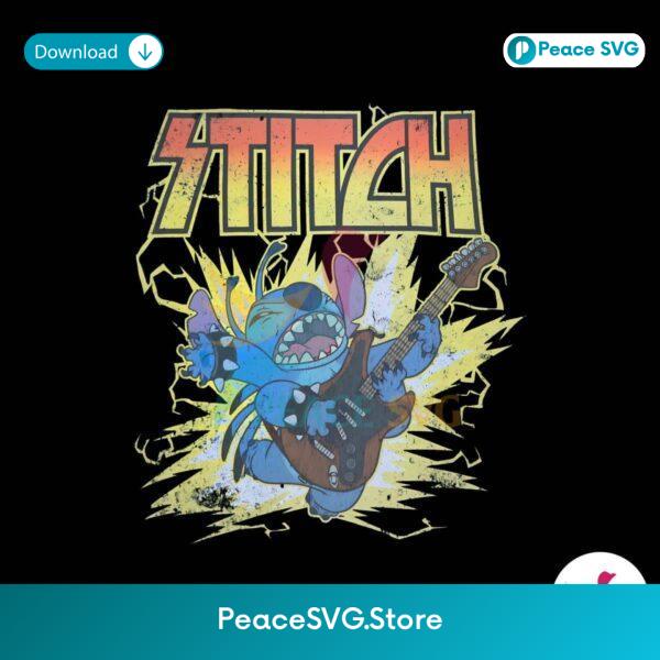 Funny Disney Stitch Rock N Roll Png Printable File