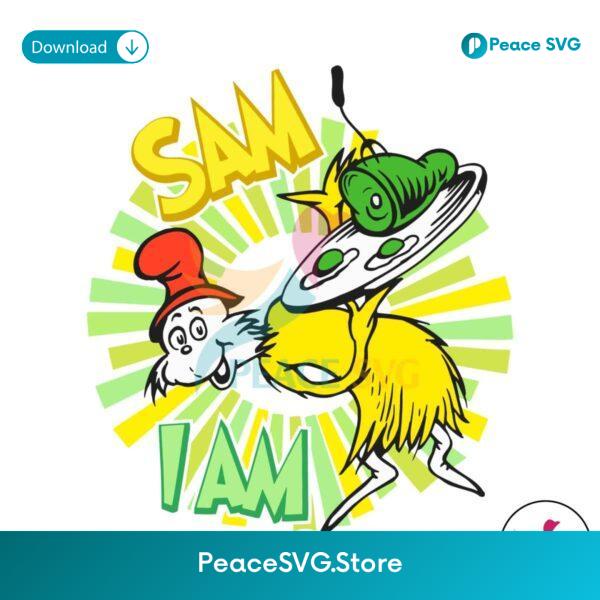Funny Dr Suess Sam I Am Green Eggs And Ham Svg Instant Download